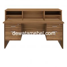 Office Table Size 160 - MD 1675 + MD H02 + MD H02 + MD RC 160 / Teakwood